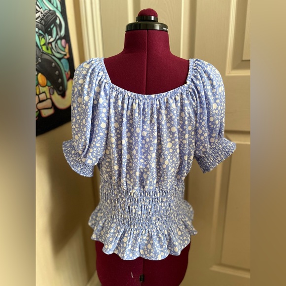 Sienna Sky Women’s Blue Print Blouse Top Brand New - Picture 5 of 5